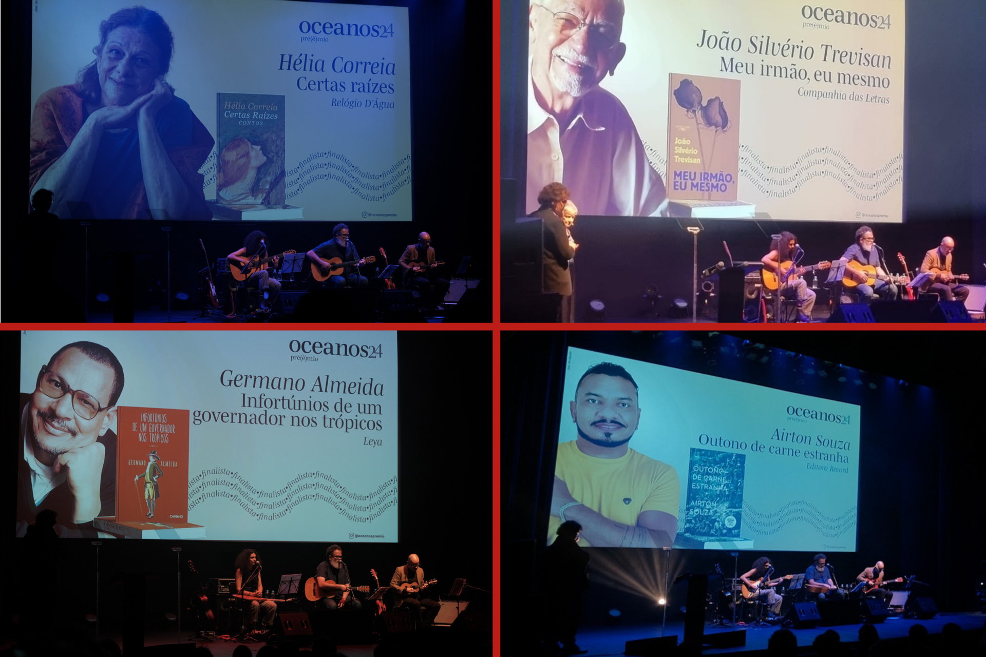 Apresentações dos livros finalistas de prosa, pelos músicos Romulo Fróes, Luiza Brina e Rodrigo Campos